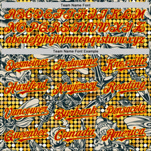 Load image into Gallery viewer, Custom Black Red-Yellow 3D Pattern Design Rave Party Tattoos Disco Authentic Baseball Jersey