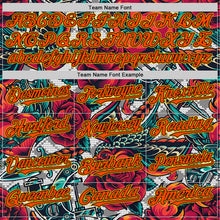 Load image into Gallery viewer, Custom White Orange Black-Yellow 3D Pattern Design Rave Party Roses Vintage Tattoos Authentic Baseball Jersey