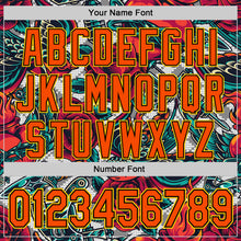 Load image into Gallery viewer, Custom White Orange Black-Yellow 3D Pattern Design Rave Party Roses Vintage Tattoos Authentic Baseball Jersey