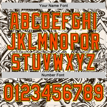 Load image into Gallery viewer, Custom White Orange Black-Yellow 3D Pattern Design Rave Party Vintage Cash Money Authentic Baseball Jersey