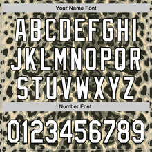 Load image into Gallery viewer, Custom Cream White-Black 3D Pattern Design Rave Party Animal Leopard Print Authentic Baseball Jersey
