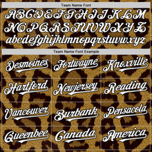 Load image into Gallery viewer, Custom Brown White-Black 3D Pattern Design Rave Party Animal Leopard Print Authentic Baseball Jersey