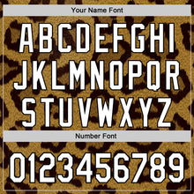 Load image into Gallery viewer, Custom Brown White-Black 3D Pattern Design Rave Party Animal Leopard Print Authentic Baseball Jersey