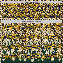 Load image into Gallery viewer, Custom Cream Navy-Gold 3D Pattern Design Rave Party Animal Leopard Print Authentic Baseball Jersey