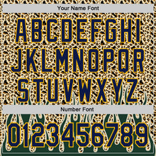 Load image into Gallery viewer, Custom Cream Navy-Gold 3D Pattern Design Rave Party Animal Leopard Print Authentic Baseball Jersey