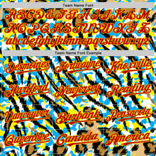 Load image into Gallery viewer, Custom White Red-Gold 3D Pattern Design Rave Party Animal Tiger And Leopard Print Authentic Baseball Jersey