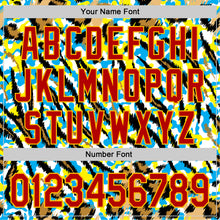 Load image into Gallery viewer, Custom White Red-Gold 3D Pattern Design Rave Party Animal Tiger And Leopard Print Authentic Baseball Jersey