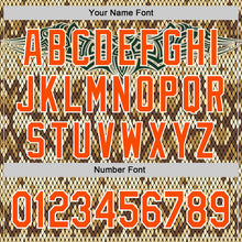 Load image into Gallery viewer, Custom Black Orange-White 3D Pattern Design Rave Party Animal Snake Python Print Authentic Baseball Jersey