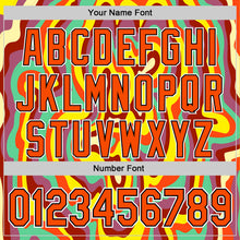 Load image into Gallery viewer, Custom Red Orange Black-White 3D Pattern Design Rave Party Marble Lava Authentic Baseball Jersey