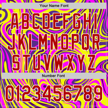 Load image into Gallery viewer, Custom Purple Red-White 3D Pattern Design Rave Party Marble Lava Authentic Baseball Jersey