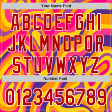 Load image into Gallery viewer, Custom Purple Red-White 3D Pattern Design Rave Party Marble Lava Authentic Baseball Jersey