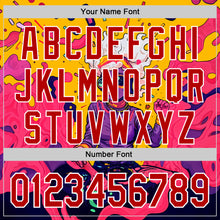 Load image into Gallery viewer, Custom Gold Red-White 3D Pattern Design Rave Party Trippy Disco Authentic Baseball Jersey