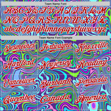 Load image into Gallery viewer, Custom Purple Red-White 3D Pattern Design Rave Party Trippy Laser Fluid Authentic Baseball Jersey