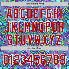 Load image into Gallery viewer, Custom Purple Red-White 3D Pattern Design Rave Party Trippy Laser Fluid Authentic Baseball Jersey