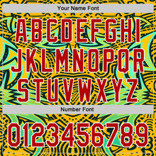 Загрузить изображение в средство просмотра галереи, Custom Gold Red Black Green-White 3D Pattern Design Burner Costumes Tribal Authentic Baseball Jersey