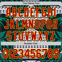 Загрузить изображение в средство просмотра галереи, Custom White Red Blue Green-Yellow 3D Pattern Design Burner Costumes Tribal Authentic Baseball Jersey