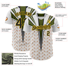 Load image into Gallery viewer, Custom White Black-Yellow 3D Pattern Design Burner Costumes Lightning Authentic Baseball Jersey
