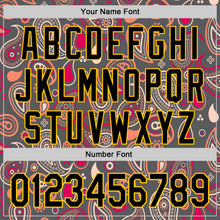 Загрузить изображение в средство просмотра галереи, Custom Steel Gray Black-Yellow 3D Pattern Design Burner Costumes Paisley Bandana Authentic Baseball Jersey