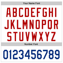 Загрузить изображение в средство просмотра галереи, Custom White Royal-Red 3D American Flag Authentic Baseball Jersey