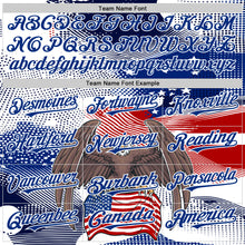 Load image into Gallery viewer, Custom White Red-Royal 3D American Flag National Symbols Bald Eagle Authentic Baseball Jersey