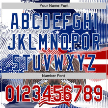 Load image into Gallery viewer, Custom White Red-Royal 3D American Flag National Symbols Bald Eagle Authentic Baseball Jersey