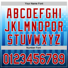 Загрузить изображение в средство просмотра галереи, Custom White Red-Blue 3D American Flag Authentic Baseball Jersey