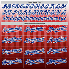 Загрузить изображение в средство просмотра галереи, Custom White Royal-Red 3D American Flag Authentic Baseball Jersey
