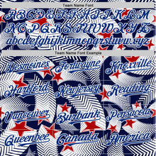 Загрузить изображение в средство просмотра галереи, Custom White Red Navy-Royal 3D American Flag America-Inspired Authentic Baseball Jersey