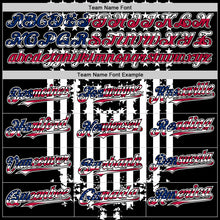 Загрузить изображение в средство просмотра галереи, Custom Black USA Flag-White 3D Retro American Flag Authentic Baseball Jersey