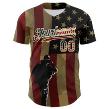 Load image into Gallery viewer, Custom Camo Vintage USA Flag-City Cream 3D American Flag Military Army Authentic Salute To Service Baseball Jersey