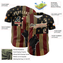 Load image into Gallery viewer, Custom Camo Vintage USA Flag-City Cream 3D American Flag Military Army Authentic Salute To Service Baseball Jersey