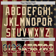 Load image into Gallery viewer, Custom Camo Vintage USA Flag-City Cream 3D American Flag Military Army Authentic Salute To Service Baseball Jersey