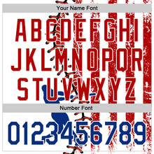 Загрузить изображение в средство просмотра галереи, Custom White Royal-Red 3D American Flag Authentic Baseball Jersey