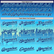 Load image into Gallery viewer, Custom Blue Royal-Ice Blue 3D Pattern Design New York Cityscape Statue Of Liberty Authentic Baseball Jersey