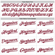 Charger l'image dans la galerie, Custom White Crimson Pinstripe Crimson 3D Pattern Design New York Cityscape Authentic Baseball Jersey