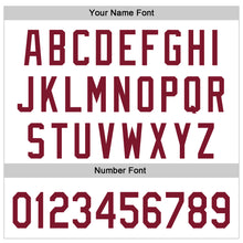 Charger l'image dans la galerie, Custom White Crimson Pinstripe Crimson 3D Pattern Design New York Cityscape Authentic Baseball Jersey