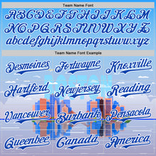 Load image into Gallery viewer, Custom Blue Thunder Blue-White 3D Pattern Design Boston Cityscape Skyline Authentic Baseball Jersey
