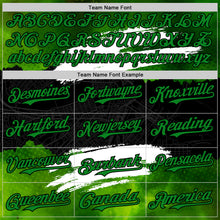 Load image into Gallery viewer, Custom Black Grass Green-White 3D Pattern Design Boston Cityscape Stamp Authentic Baseball Jersey