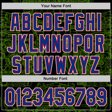 Загрузить изображение в средство просмотра галереи, Custom Black Royal Green Fire Red-White 3D Pattern Design Detroit Cityscape Muscle Car Engine Authentic Baseball Jersey