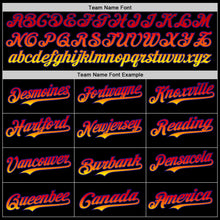 Load image into Gallery viewer, Custom Black Orange-Dark Purple 3D Pattern Design Gradient Miami Cityscape Sunset Authentic Baseball Jersey