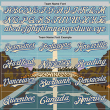 Загрузить изображение в средство просмотра галереи, Custom Blue Cream-Royal 3D Pattern Design Washington Cityscape Skyline Authentic Baseball Jersey