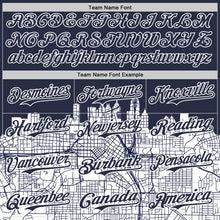 Загрузить изображение в средство просмотра галереи, Custom Navy White 3D Pattern Design Atlanta Cityscape Urban Map Authentic Baseball Jersey