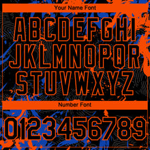Load image into Gallery viewer, Custom Black Thunder Blue-Orange 3D Pattern Design Splash Authentic Baseball Jersey