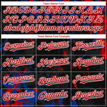 Загрузить изображение в средство просмотра галереи, Custom Black Red Royal-White 3D Pattern Design Splash Authentic Baseball Jersey