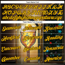 Загрузить изображение в средство просмотра галереи, Custom Brown Yellow-Black 3D Funny Pickleball Paddles Balls Guitar Performance T-Shirt