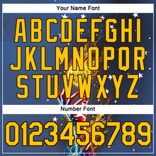 Загрузить изображение в средство просмотра галереи, Custom Blue Yellow-Brown 3D Pickleball Balls American Flag Meteor Performance T-Shirt