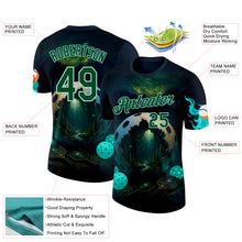 Загрузить изображение в средство просмотра галереи, Custom Blue Green-Ice Blue 3D Pickleball Paddles Balls Fantasy Performance T-Shirt