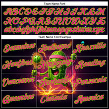 Загрузить изображение в средство просмотра галереи, Custom Blue Hot Pink-Neon Green 3D Funny Pickleball Paddles Balls Performance T-Shirt