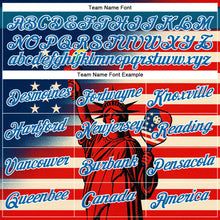 Загрузить изображение в средство просмотра галереи, Custom Red Blue-White 3D Pickleball Paddles Balls American Flag Statue Of Liberty Performance T-Shirt
