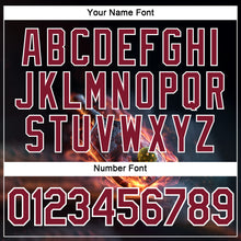 Загрузить изображение в средство просмотра галереи, Custom Navy Crimson-White 3D Flame Pickleball Paddles Balls Performance T-Shirt